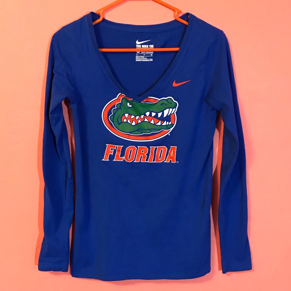 Nike Gators Long Sleeve Royal Blue Shirt